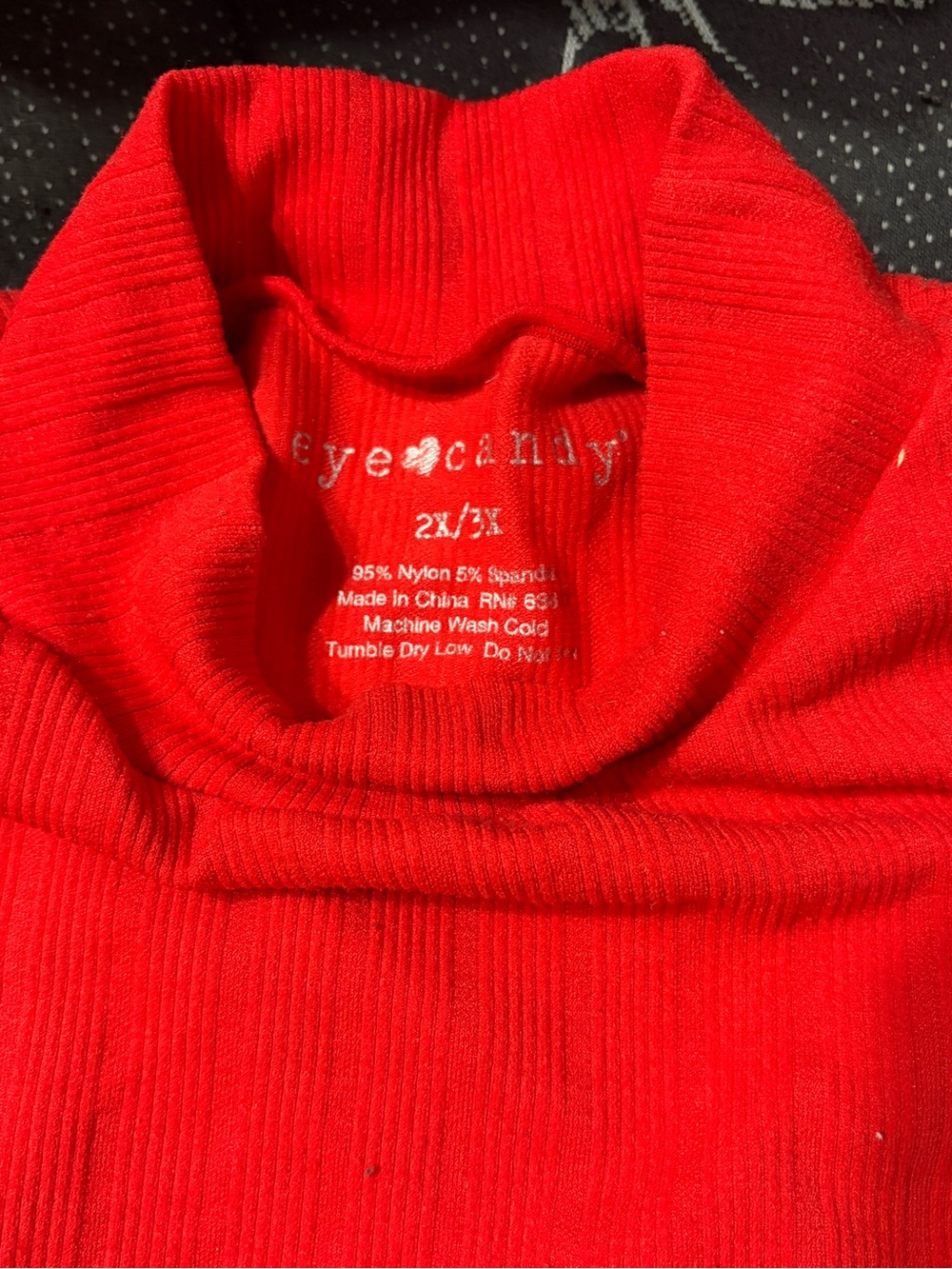 eye candy Red Ribbed Turtleneck Tank- Women’s 2X/3X